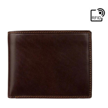 Značková hnedá pánska kožená peňaženka - Visconti (KPPN435)